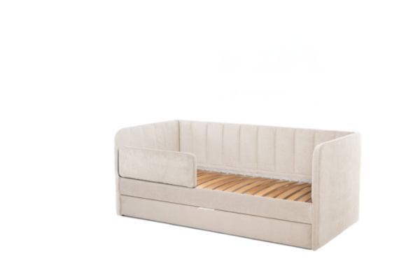 CRECKER Диван-кровать (Микровелюр) (Микровелюр, 1600*800 мм, с ящиком и бортиком)