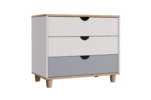 BARNEY Комод К1 (БЕЛЫЙ / ДУБ АНДРЕА, СЕРО-ГОЛУБОЙ / БЕЛЫЙ КРАП) BARNEY Комод К1 (БЕЛЫЙ / ДУБ АНДРЕА, СЕРО-ГОЛУБОЙ / БЕЛЫЙ КРАП)