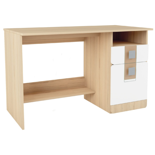 СТИЛЬ № 17 Стол письменный (Туя Светлая, Белый глянец/Кофе с молоком)