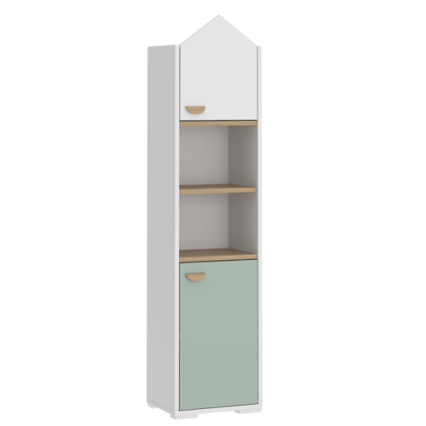 GRETA Шкаф для книг ШК (ДУБ АНДРЕА / БЕЛЫЙ, СЕРО-ЗЕЛЕНЫЙ / БЕЛЫЙ, Универсальная) GRETA Шкаф для книг ШК (ДУБ АНДРЕА / БЕЛЫЙ, СЕРО-ЗЕЛЕНЫЙ / БЕЛЫЙ, Универсальная)