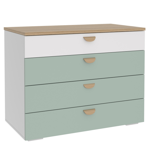 GRETA Комод К1 (ДУБ АНДРЕА / БЕЛЫЙ, СЕРО-ЗЕЛЕНЫЙ / БЕЛЫЙ) GRETA Комод К1 (ДУБ АНДРЕА / БЕЛЫЙ, СЕРО-ЗЕЛЕНЫЙ / БЕЛЫЙ)
