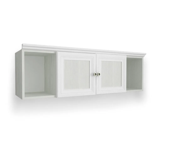 КЛАССИКА Полка средняя (Рамух белый, Карниз по фронту)