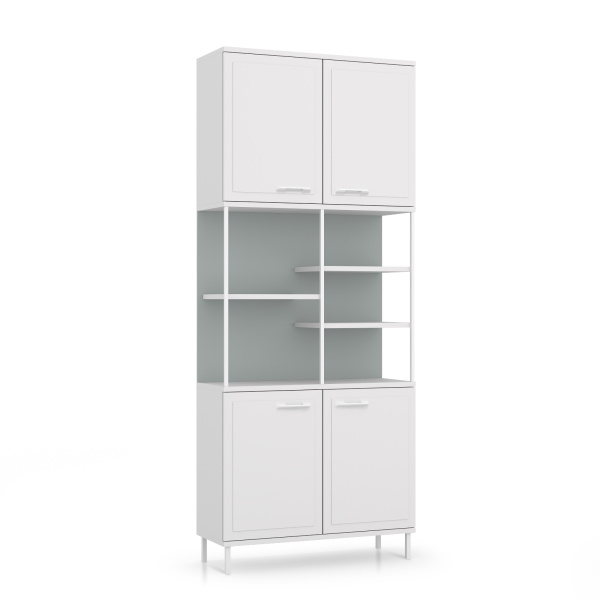 COLLEGE Стеллаж (БЕЛЫЙ, СЕРО-ЗЕЛЕНЫЙ)