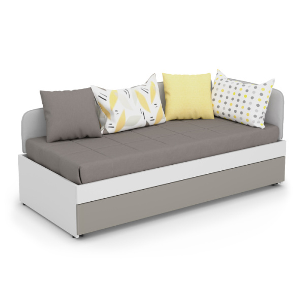 SMARTY Кровать КР2 (Белый, МОККО, Универсальная)