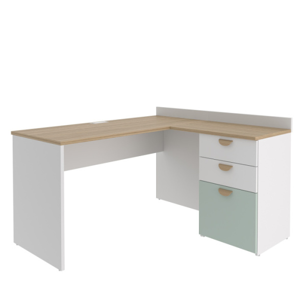 GRETA Угловой модуль к столу УМ22 (ДУБ АНДРЕА / БЕЛЫЙ, СЕРО-ЗЕЛЕНЫЙ / БЕЛЫЙ, Универсальная)